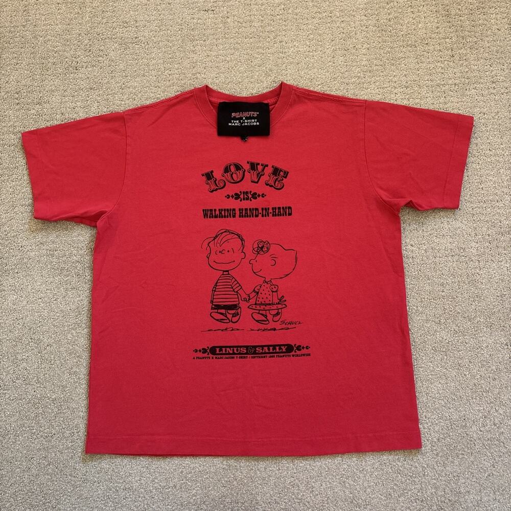 Peanuts Marc Jacobs Love Is Walking Linus & Sally T-Shirt Adult Sz Medium